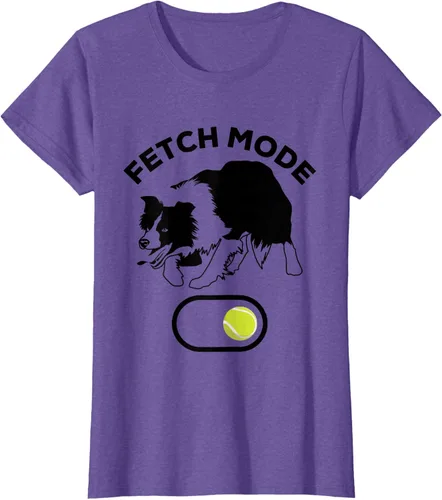Vista 22 de Border Collie Stuff - Camiseta de pelota de tenis para hombre, Border Collie Fetch, Blanco Gris Oscuro
