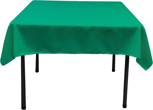 Vista 124 de LA Linen. Mantel cuadrado de popelina de poliéster