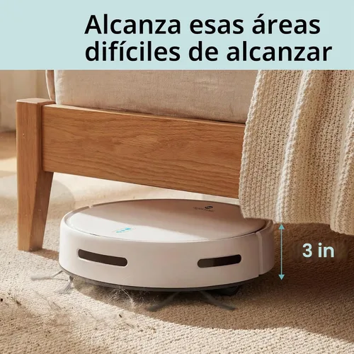 Vista 4 de SereneLife Robot aspirador automático y trapeador, control de aplicación, 3 modos de limpieza, sensores inteligentes anticaídas, carga automática