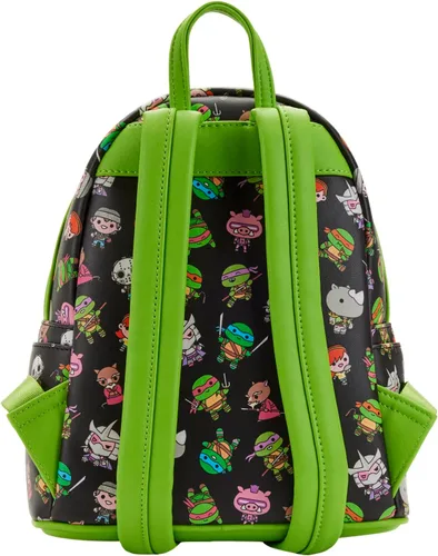 Vista 4 de Loungefly TMNT - Mini mochila AOP con tapa de alcantarillado, Multi