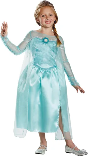 Vista 2 de Disguise Disney 's Frozen Elsa Snow Queen Vestido Classic Chicas Costume, Vestido, M/7-8, Un solo