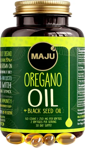 Vista 8 de Maju Superfoods Gotas de Aceite de Orégano, Potente 90%+ Carvacrol (1 fl Oz) Aceite Esencial Líquido de Orégano Mediterráneo Silvestre, Aceite