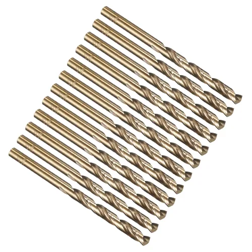 Vista 282 de PATIKIL Broca Jobber de 0.039 in, vástago recto M35 cobalto 5% acero de alta velocidad 135° acabado dorado para metal duro de acero inoxidable - 2