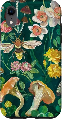 Vista 24 de Funda Boho Bee Greenery Luna Moth Vintage Botanical Mushroom para iPhone 13 Pro