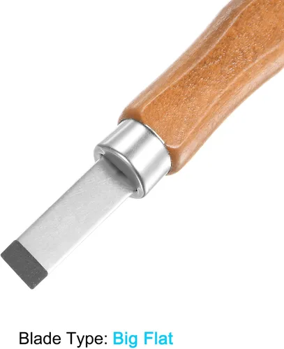 Vista 3 de uxcell Cuchillo de tallado de madera, cinceles, acero de alta velocidad de 0.157 pulgadas (0.283 in) para escultura plana grande para manualidades