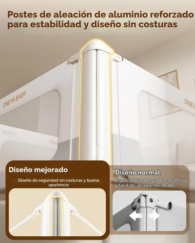Vista 2 de Riel de cama para niños pequeños, protector de riel de cama de bebé grueso