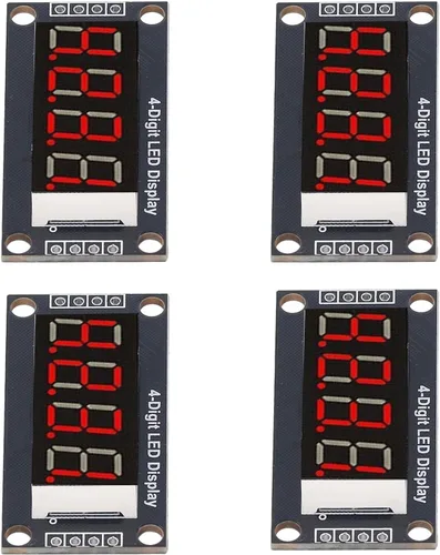 Vista 11 de 4 juegos de módulo de visualización de tubo digital LED, 4 dígitos y 7 segmentos, 0.36 pulgadas, TM1637, módulo de visualización numérica