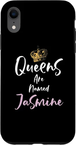 Vista 25 de Jasmine Name Queen - Carcasa para iPhone 17, color rosa y negro