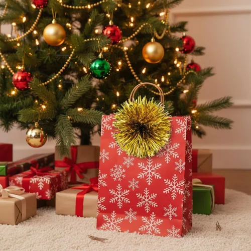 Vista 5 de 4 pulgadas de largo, 6 unidades de lazos de oropel autoadhesivos para envolver regalo, color dorado