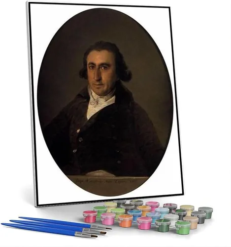 Vista 13 de Kits de pintura por números para adultos y niños maría Luisa de Parma usando alforjas Pintura por Francisco Goya DIY Pintura al óleo por números