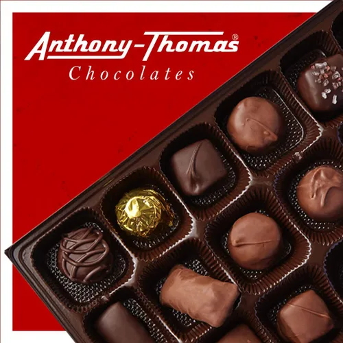 Vista 4 de Anthony Thomas, Soft Centers - Caja de regalo de chocolate, surtido de leche y chocolate negro (32 unidades, chocolate con leche y negro)