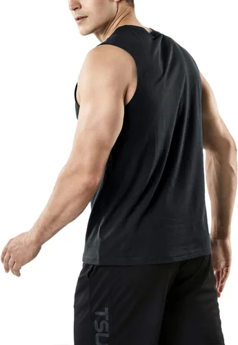 Vista 2 de TSLA Paquete de 1 o 3 camisetas sin mangas para correr para hombre, camisetas atléticas de rendimiento muscular, Dry Fit para entrenamiento