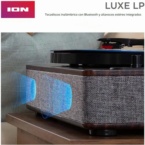 Vista 12 de ION Luxe LP - Reproductor de discos de vinilo Bluetooth con altavoces