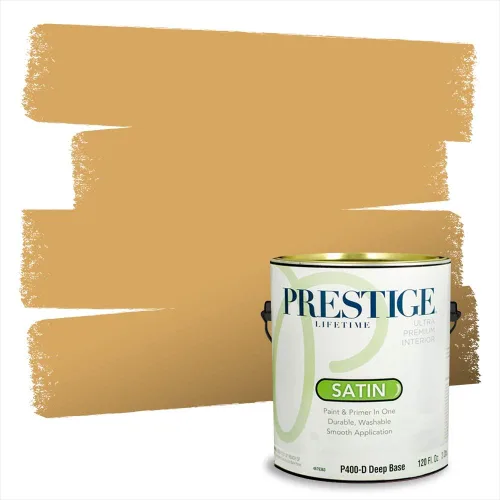 Vista 19 de PRESTIGE Pinturas de pintura exterior e imprimación en uno, 1 galón, plano, combinación comparable de Benjamin Moore* Manzanilla*