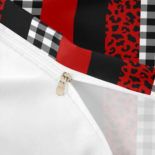 Vista 6 de Juego de funda de edredón para niños con estampado de leopardo, tamaño individual, juego de ropa de cama de moda de piel de guepardo abstracto