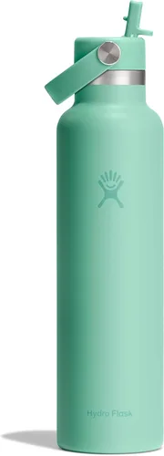 Vista 34 de Hydro Flask Botella de agua – Acero inoxidable aislado – Tapa flexible con pajita de boca estándar, antiderrames, a prueba de fugas y recargable