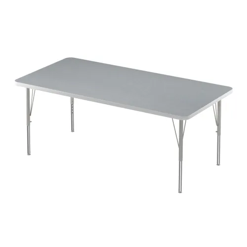 Vista 38 de Correll - Mesa rectangular de actividades para el aula de 30 x 60 pulgadas, altura ajustable (19-29 pulgadas), parte superior de granito gris, borde