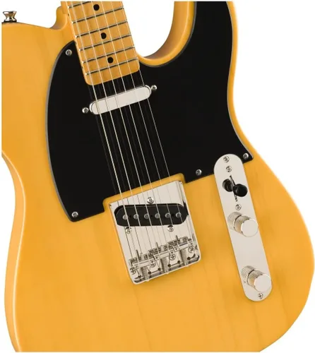 Vista 2 de Squier Classic Vibe - Guitarra eléctrica Telecaster de los años 50, rubio Butterscotch, diapasón de arce Pine Body, Maple Neck and Fingerboard