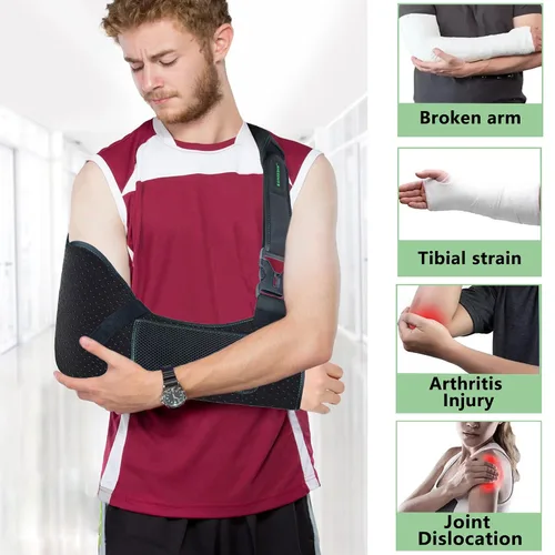 Vista 4 de KONSEDIK Cabestrillo para Brazo y Hombro para Hombres y Mujeres, Cabestrillo Médico Poroso Cómodo con Bolsillo y Almohadilla para el Hombro
