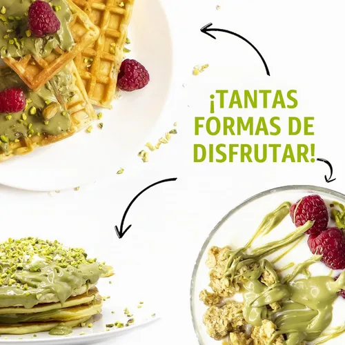 Vista 4 de EATALIAN by AMZ BETTER Crema de Pistacho, 7oz/200 gr, pasta de pistacho untable, sabor dulce y único, ideal para pan, para pasteles, postres