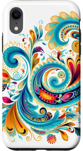 Vista 25 de Turquoise Paisley Boho Chic Case for iPhone 17