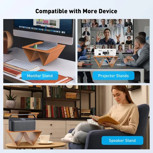 Vista 6 de AboveTEK Soporte plegable portátil 2 en 1 para iPad y portátil para escritorio, soporte de viaje ajustable para MacBook Air de 14 y 17 pulgadas