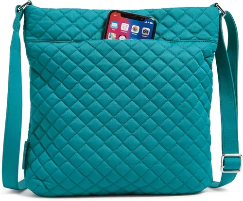 Vista 2 de Verabradley - Bolso cruzado de algodón con triple cremallera para mujer