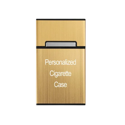 Vista 3 de Estuche de cigarrillos personalizado para mujer, soporte de cigarrillos de aleación de metal personalizado, regalo único para hombres, 4.15 x 2.4 x