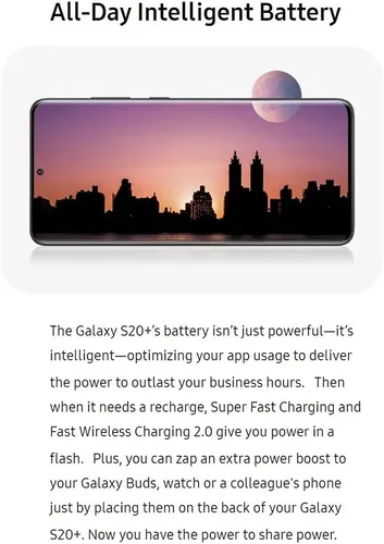 Vista 7 de Samsung Galaxy S20+ 5G, versión estadounidense, 128 GB - Desbloqueado (renovado)
