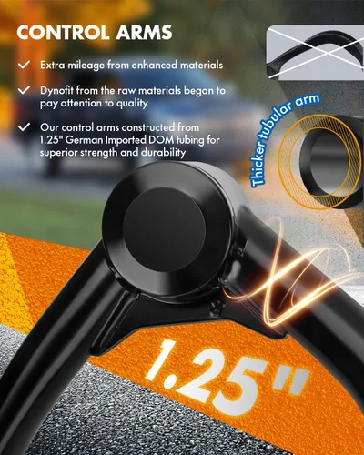 Vista 5 de Brazos de control superiores de 2-4 pulgadas para Silverado 1500/Sierra 1500 2007-2018, kit de brazo de control de suspensión dynofit para Tahoe