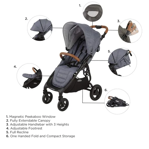 Vista 5 de Valco baby Cochecito ligero Snap 4 Trend 2020 (Denim)