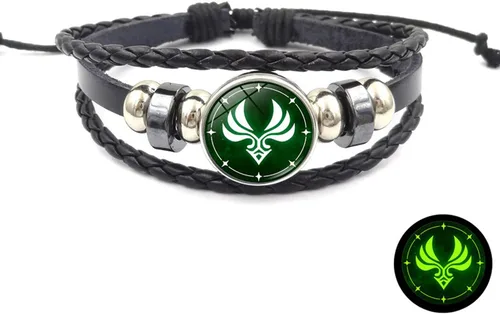 Vista 2 de Soyusunny Genshin - Pulsera de impacto con 7 pulseras luminosas de anime accesorios