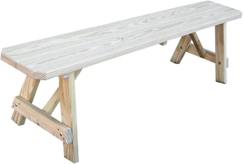 Vista 30 de Furniture Barn USA Banco tradicional de pino tratado a presión de 2 pies, tinte de cedro