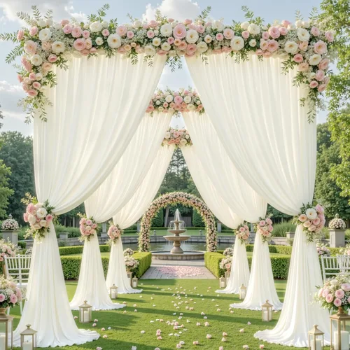 Vista 26 de Cortinas de fondo azul bebé de 8 x 10 pies para bodas, cortinas de fondo de poliéster sin arrugas, para baby shower, fiestas de cumpleaños