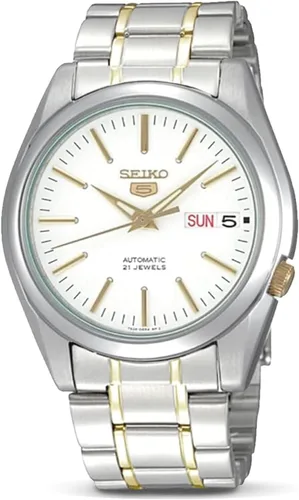 Vista 6 de Seiko 5 Reloj de acero inoxidable para hombre Day/date Calendar, Luminous Hands, Stainless Steel Case & Bracelet, Black Dial, 7S26 Automatic