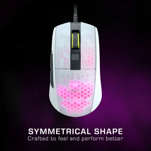 Vista 10 de ROCCAT Burst Pro - Mouse para juegos de PC, interruptores ópticos, mouse ergonómico súper ligero, con cable, iluminación RGB, rueda
