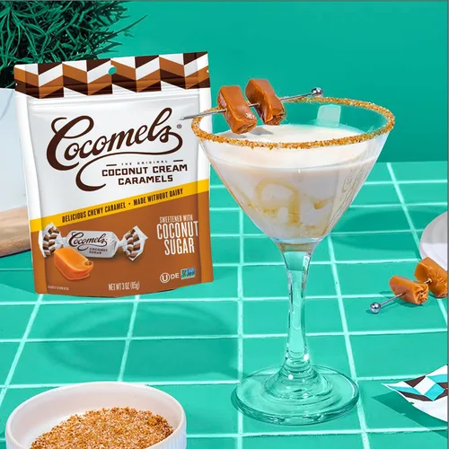 Vista 10 de Cocomels Caramelos de leche de coco con azúcar de coco, dulces orgánicos, sin lácteos, sin azúcar, veganos, sin gluten, sin OMG, sin azúcar de caña