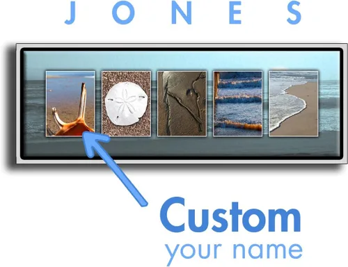 Vista 2 de Cuadro personalizado con tema de costa, playa o náutico, para regalo costero