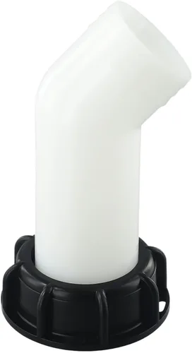 Vista 4 de for ibc Tote Drain Spout 2in Extended Hose Adapter Black for(extended)