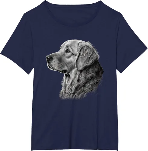 Vista 18 de Camiseta divertida Golden Retriever, Negro