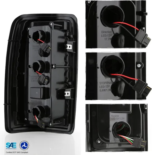 Vista 3 de AKKON - Para luces traseras Chevy Suburban 1500 Tahoe 2000-2006