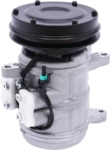 Vista 4 de Compresor de CA TBVECHI A/C Compresor apto para John Deere Tractor Loader NEW 6E171 Compresor de aire acondicionado RE10972, RE12513, RE12514