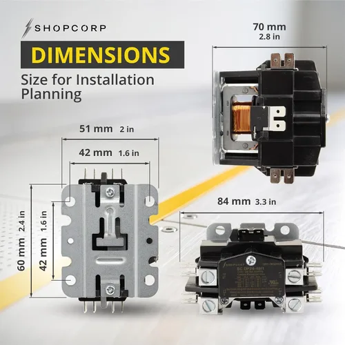 Vista 6 de Contactor magnético de propósito definido para carga de motor, HVAC, refrigeración y bomba de calor
