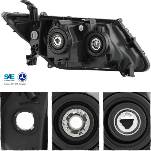 Vista 3 de AKKON - Par de faros delanteros halógenos de esquina ámbar izquierda y derecha para Honda Odyssey 2011-2017 cubierta cromada.