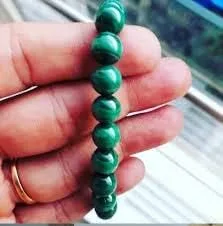 Vista 3 de DHYANARSH Pulsera de malaquita AAA natural original, joyería de malaquita auténtica, piedras curativas y cristales, joyería de yoga, Gema, Ágata