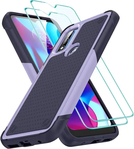Vista 27 de Jeylly Funda para Motorola G Power 5G (2023) con 2PCS protectores de pantalla de vidrio, protección resistente de plástico duro+parachoques