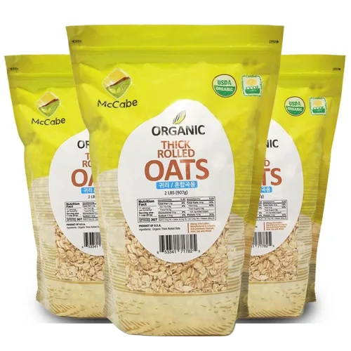 Vista 8 de McCabe Avena orgánica enrollada regular – Avena enrollada orgánica Rica en fibra y minerales Certificado USDA y CCOF Producto de Estados