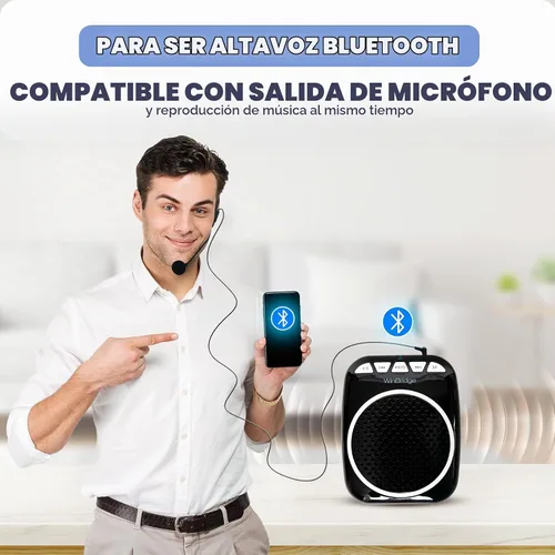 Vista 3 de WinBridge amplificador de voz con micrófono de auriculares con cable