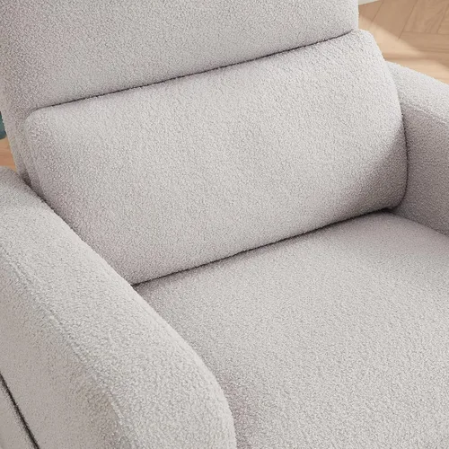 Vista 7 de Mecedora giratoria mecedora eléctrica, silla reclinable para cuarto Gris