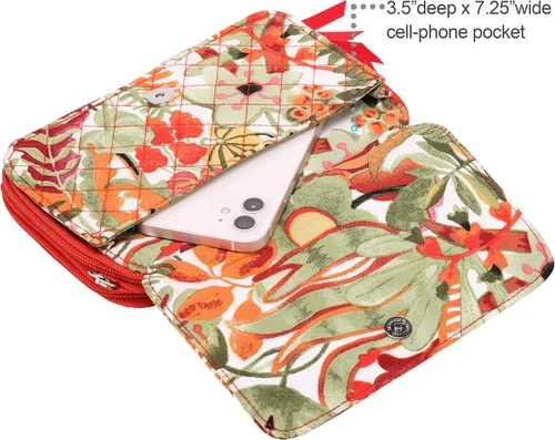 Vista 3 de Brentano - Bolso cruzado y bolso de mano acolchado de algodón con doble cremallera Cotton, quilted, double-zipper
